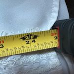 No Tag White Sheer Lace Pleated Sleeveless V Neck Blouse Sz L. Size L Photo 10