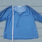 Retrelogy Chambray Peasant Top Blue Size undefined Photo 8