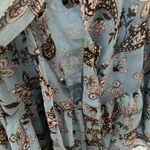 American Eagle : Y2K/flowy, sheer top-paisley print- Blue/pink colored- M Photo 4