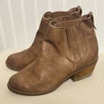 Not Rated Chelsea Ankle Boots Distressed Brown Booties Western Boho Size 7.5 Photo 0