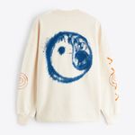 ZARA Beige Multi Yin Yang Oversized Sweatshirt 0722/415/710 $69.90 EUC 1X Photo 1