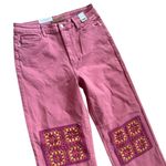 Judy Blue  NEW Wide Leg Pink Crochet Jeans Photo 1