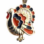 Enamel Turkey Pendant Necklace – Vintage Thanksgiving Photo 6
