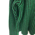 ZARA  Knit Oversized Green and Black Sweater Slouchy Turtleneck Photo 2