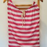 Derek Heart Pink Striped Nautical Front Tie Top L Photo 2