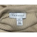 Topshop Beige Long Sleeve V Neck Collared Polo Knit Sweater Midi Dress Size 8-10 Photo 3