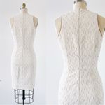 Badgley Mischka Belle • Vail Dress sheath mini cocktail Ivory Gold metallic Photo 13