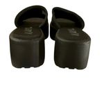 Wild Pair Brand New  Questt Lug Slide On Black Platform Shoes Size 6.5 Photo 5