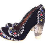 Irregular Choice Summer Bucket Shoes Black Sz 7 Photo 0