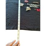 Bershka Black Graphic Floral Long Sleeve Top Lipstick & Heart Print Sz M READ Photo 3