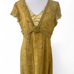 VINTAGE Y2K J. JILL COTTAGE‎ SILK/LINEN MIDI DRESS SIZE US 10. Photo 6