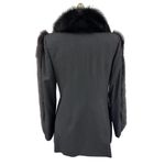 VTG VICTORIA NEW YORK Black Wool & Fur Coat Sz. 12 Size M Photo 4