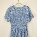 J.Crew Pintuck Mini Shirtdress Bandana Block Print Organic Cotton Blue M NWT Photo 10