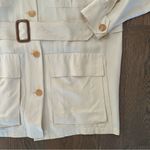 Calvin Klein Vintage Tie-Waist Safari Style Jacket in Ivory Cream Size 4 / Small Photo 2