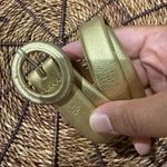 Ralph Lauren Lauren  Gold Shimmer Leather Belt L Western Glam‎ 42” Photo 0