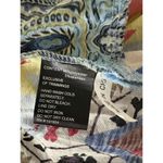 Calessa Top Size 1X Multicolor Aztec Button Front Southwestern Abstract Roll Tab Blue Photo 9