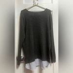 Calvin Klein  Pullover Layered Sweater Gray Size L Photo 2