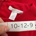 London Times  Dress Womens Size 10 Red Sleeveless Ruffle Tulip Hem Photo 5