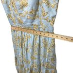 Christy Lynn Fernanda Midi Dress Linen Cross Back A Line Womens Size Medium M Blue Photo 11