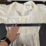 Vtg Sz 5 Maxi Dress Empire Waist Prairie Boho Peasant Lace Tiered Cottagecore Photo 9