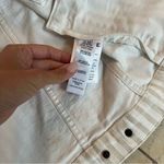 frame denim White Beige Striped Denim Jacket Sz Medium Photo 3