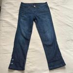 Marithe Francois Girbaud bright indigo orange weft mid rise capri denim jeans Blue Size M Photo 0