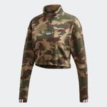 Adidas Camo Crop Quarterzip Hoodie Small Photo 1