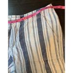 Gap Linen Pant Womens 6R Wide Leg Blue White Stripe Boho Coastal Prep READ Photo 6