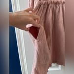 Anthropologie MABLE ROSE COLOR ROMPER PEASANT SLEEVES DEEP POCKETS nwot Pink Size L Photo 2