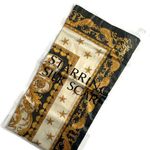 Vintage Starring 100% Silk Scarf Designed and Printed in Italy Gold Photo 0