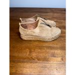Eric Michael   Taupe Leather Serena Espadrille Shoe with Top Zipper Photo 1
