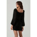 ASTR 💕💕 Sweetheart Neck Long Sleeve Mini Dress ~ Black Large L NWT Photo 6