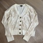 Sanctuary  Cream Cardigan Sweater V-Neck Relaxed Fit Photo 1