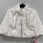 Betsey Johnson White Cape with Plush Fuzzy Material and High Collar Size M NWT Photo 1