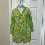 Lilly Pulitzer  Womens Button Down Shirt Dress Multi Colored Size Extra Small Photo 1