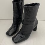 ASOS Vegan Croc Heeled Boots Photo 0