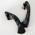 Prada  Black Patent Leather Bow Detail Ballet Flats Size 41‎  US 10.5-11 Photo 3