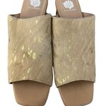 Yellow Box  Cataline Calf Hair Leather Upper Slip On Block Heel Sandals Sz 10 Photo 8