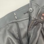 Banana Republic Pants Size 4 Faux Leather Black Mob Wife Crop Cropped Pockets Photo 3