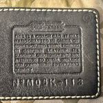 Coach  woven tote with black leather Photo 6