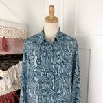 Zadig & Voltaire  Rougi Snake Dress Blue Sz L Photo 3