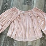EXPRESS Sz M Toooo Cute Pink Satin Top Pleats Pleats Pleats Photo 5