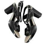 Henry Beguelin Black Leather Beaded Boho Sandals Size 38.5 Photo 2