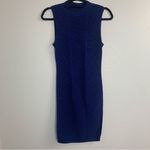 Karen Millen Blue Knit Bodycon Cable Knit Design Dress XS Photo 6