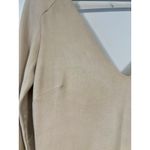 Bebe  Faux Suede long Sleeve BodyCon Cream Dress M Photo 6