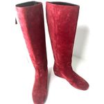Longchamp  knee high Flat suede boots in color Red BRICK size 37 Photo 4