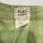 Flax VTG  Angelheart Green 100% Linen Midi Dress Lagenlook Buttons Pockets SMALL Photo 7