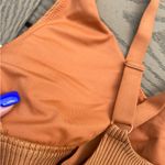 Aerie NWT  size small brown tan glittery sports bra medium support stretch Photo 4