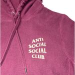 Anti Social Social Club Floral Hoodie Small Maroon Streetwear EUC Photo 2