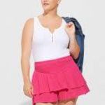 Torrid  Pink Peacock 3.5 Inch Pull-On Washable Gauze Smocked Ruffle Short Sz 4X Photo 7